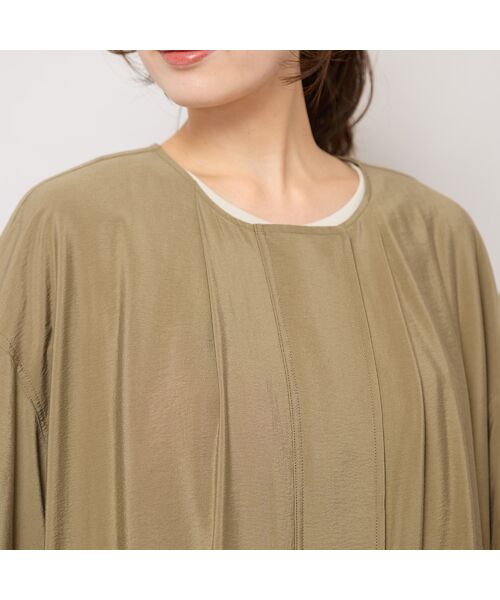 PISANO / ピサーノ ノーカラージャケット | 【手洗いOK】ノーカラー・MA-1ロングジャケット | 詳細11