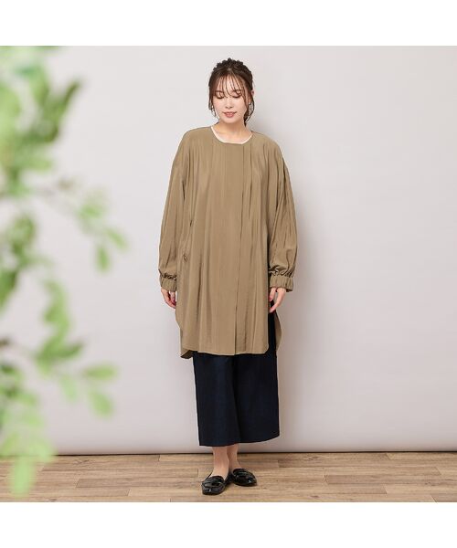 PISANO / ピサーノ ノーカラージャケット | 【手洗いOK】ノーカラー・MA-1ロングジャケット | 詳細5