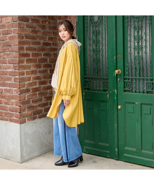 PISANO / ピサーノ ノーカラージャケット | 【手洗いOK】ノーカラー・MA-1ロングジャケット | 詳細12