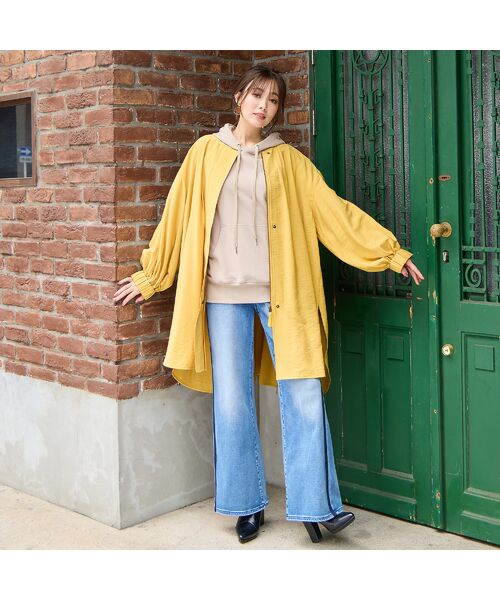 PISANO / ピサーノ ノーカラージャケット | 【手洗いOK】ノーカラー・MA-1ロングジャケット | 詳細13