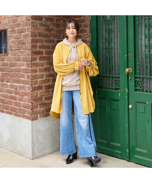 PISANO / ピサーノ ノーカラージャケット | 【手洗いOK】ノーカラー・MA-1ロングジャケット | 詳細14