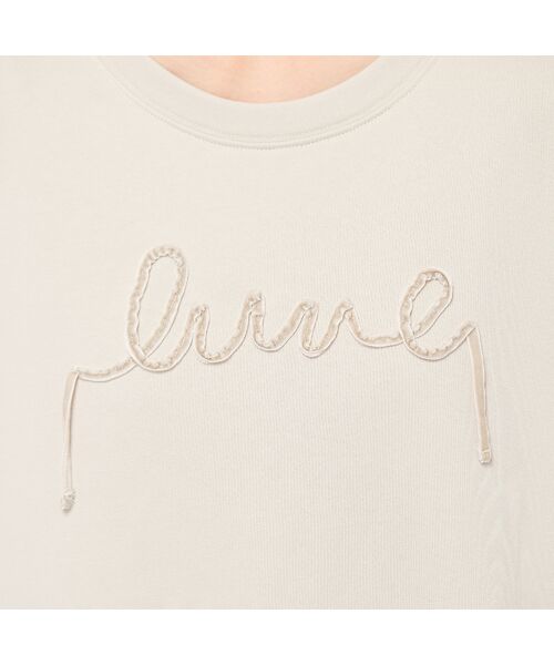 PISANO / ピサーノ カットソー | 【手洗いOK】ベロアテープロゴ刺繍カットソー | 詳細3