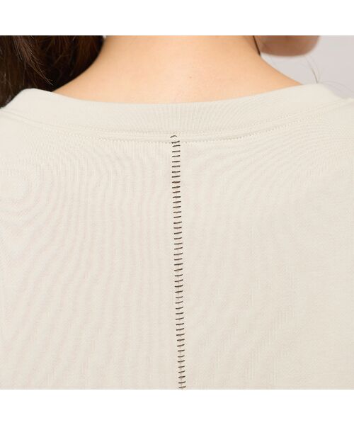 PISANO / ピサーノ カットソー | 【手洗いOK】ベロアテープロゴ刺繍カットソー | 詳細4