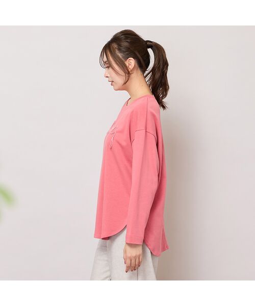 PISANO / ピサーノ カットソー | 【手洗いOK】ベロアテープロゴ刺繍カットソー | 詳細10