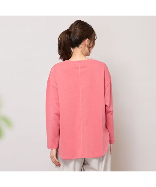 PISANO / ピサーノ カットソー | 【手洗いOK】ベロアテープロゴ刺繍カットソー | 詳細11