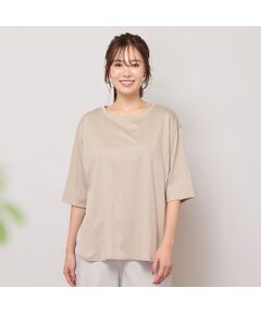 PISANO / ピサーノ カットソー | 【手洗いOK・汗ジミ防止・綿100％】ラウンドヘム・ミニマルカットソー