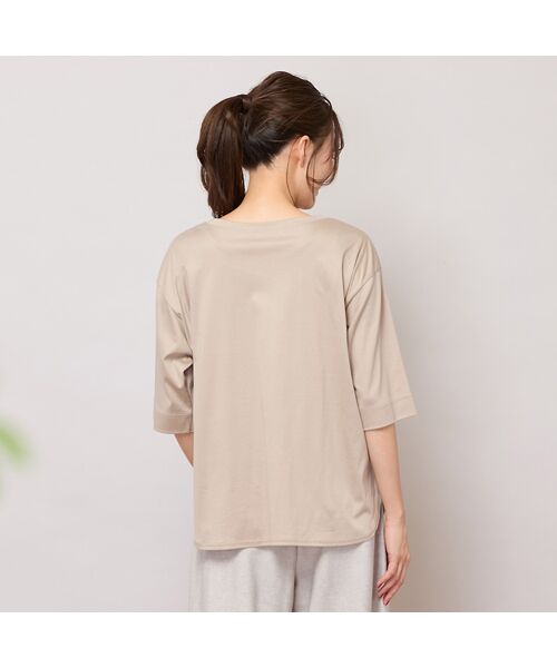 PISANO / ピサーノ カットソー | 【手洗いOK・汗ジミ防止・綿100％】ラウンドヘム・ミニマルカットソー | 詳細2