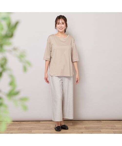 PISANO / ピサーノ カットソー | 【手洗いOK・汗ジミ防止・綿100％】ラウンドヘム・ミニマルカットソー | 詳細3