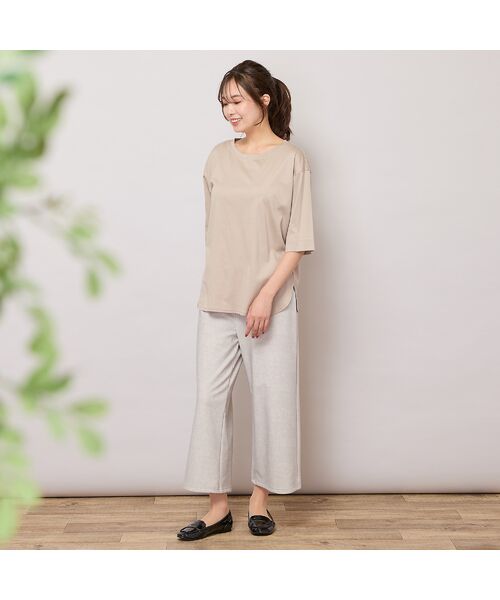 PISANO / ピサーノ カットソー | 【手洗いOK・汗ジミ防止・綿100％】ラウンドヘム・ミニマルカットソー | 詳細5