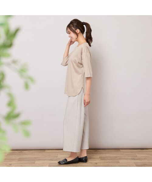 PISANO / ピサーノ カットソー | 【手洗いOK・汗ジミ防止・綿100％】ラウンドヘム・ミニマルカットソー | 詳細6