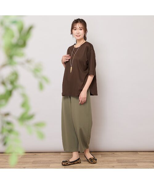 PISANO / ピサーノ カットソー | 【手洗いOK・汗ジミ防止・綿100％】ラウンドヘム・ミニマルカットソー | 詳細8