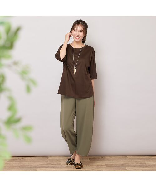 PISANO / ピサーノ カットソー | 【手洗いOK・汗ジミ防止・綿100％】ラウンドヘム・ミニマルカットソー | 詳細9