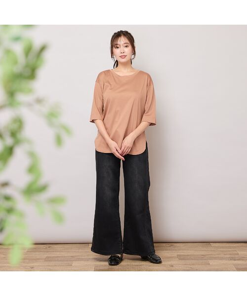 PISANO / ピサーノ カットソー | 【手洗いOK・汗ジミ防止・綿100％】ラウンドヘム・ミニマルカットソー | 詳細10