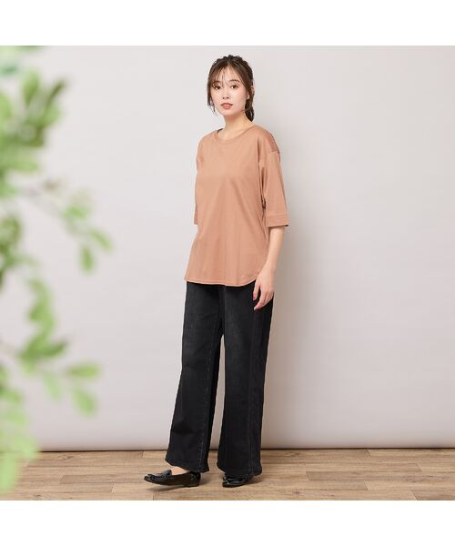 PISANO / ピサーノ カットソー | 【手洗いOK・汗ジミ防止・綿100％】ラウンドヘム・ミニマルカットソー | 詳細12