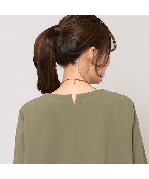 PISANO / ピサーノ カットソー | 【手洗いOK・セットアップ対応】ジョーゼットジャージ・バックヘム切り替えトップ | 詳細13