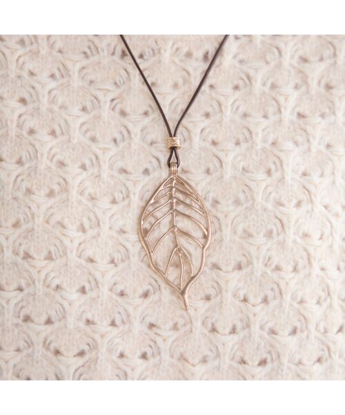 PISANO / ピサーノ ネックレス・ペンダント・チョーカー | ブロンズ調リーフモチーフネックレス | 詳細3