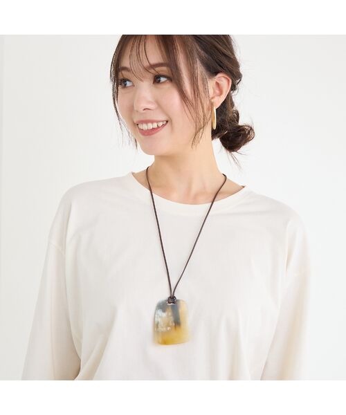 PISANO / ピサーノ ネックレス・ペンダント・チョーカー | べっ甲調プレートネックレス | 詳細2