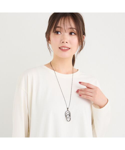 PISANO / ピサーノ ネックレス・ペンダント・チョーカー | 3連オーバルパーツネックレス | 詳細1