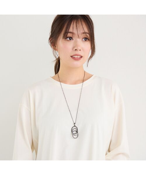 PISANO / ピサーノ ネックレス・ペンダント・チョーカー | 3連オーバルパーツネックレス（シルバー）