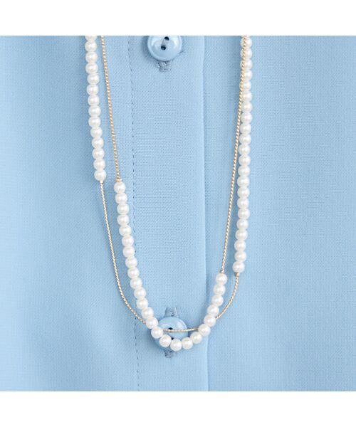 PISANO / ピサーノ ネックレス・ペンダント・チョーカー | パール調ビジュー×ゴールド調チェーン・2連ロングネックレス | 詳細5
