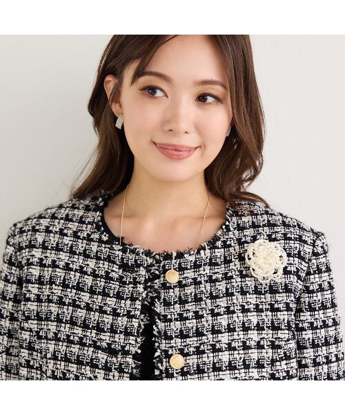 PISANO / ピサーノ ブローチ・コサージュ | パール調ビジューフラワーブローチ | 詳細1