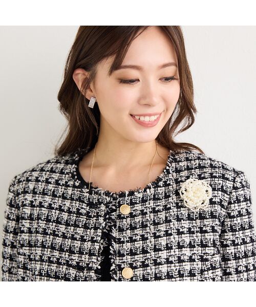 PISANO / ピサーノ ブローチ・コサージュ | パール調ビジューフラワーブローチ | 詳細2