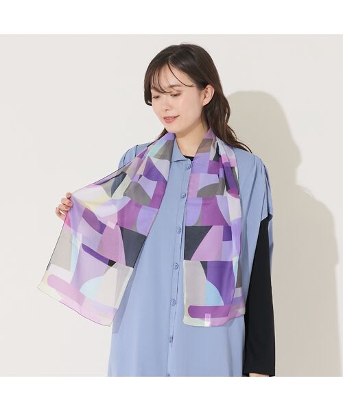 PISANO / ピサーノ マフラー・ショール・スヌード・ストール | 【手洗いOK】ジオメトリックプリントストール | 詳細5