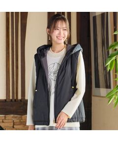 PISANO / ピサーノ ベスト | キャメル入り中綿・ジップアップフーディージレ