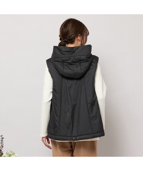 PISANO / ピサーノ ベスト | キャメル入り中綿・ジップアップフーディージレ | 詳細2