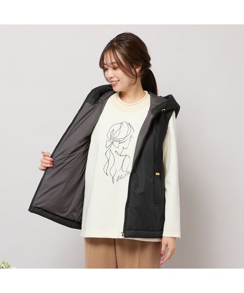 PISANO / ピサーノ ベスト | キャメル入り中綿・ジップアップフーディージレ | 詳細7