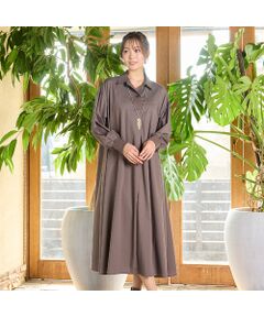 PISANO / ピサーノ ミニ丈・ひざ丈ワンピース | 【手洗いOK】Aライン・オープンカラーワンピース