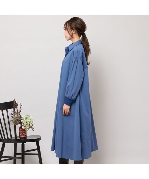 PISANO / ピサーノ ミニ丈・ひざ丈ワンピース | 【手洗いOK】Aライン・オープンカラーワンピース | 詳細7