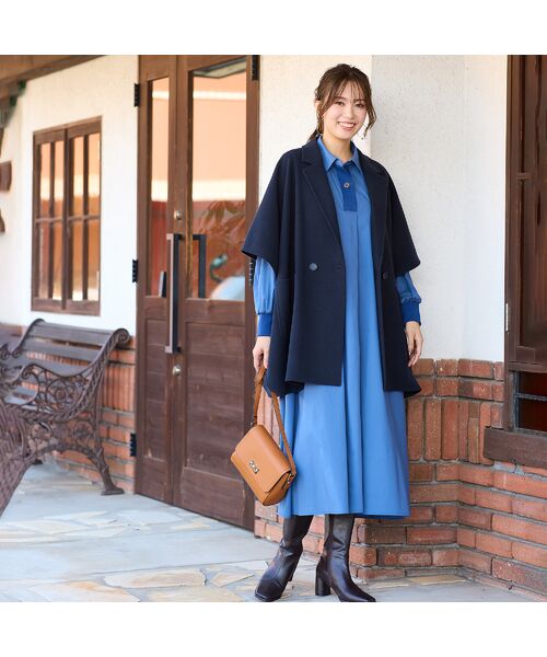 PISANO / ピサーノ ミニ丈・ひざ丈ワンピース | 【手洗いOK】Aライン・オープンカラーワンピース | 詳細17