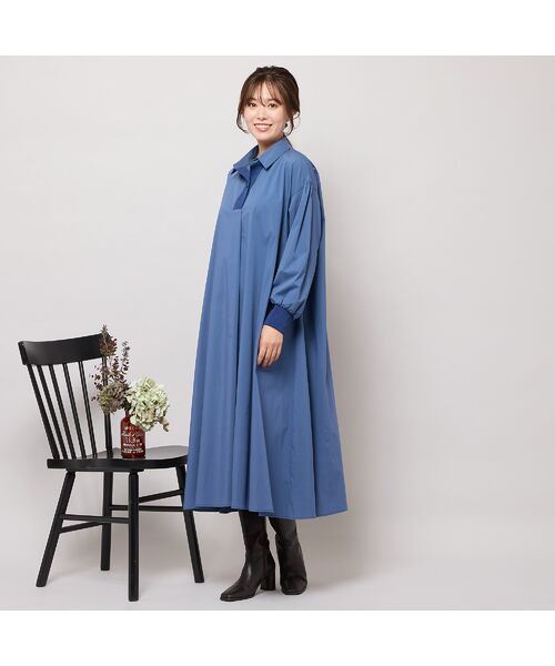 PISANO / ピサーノ ミニ丈・ひざ丈ワンピース | 【手洗いOK】Aライン・オープンカラーワンピース | 詳細11