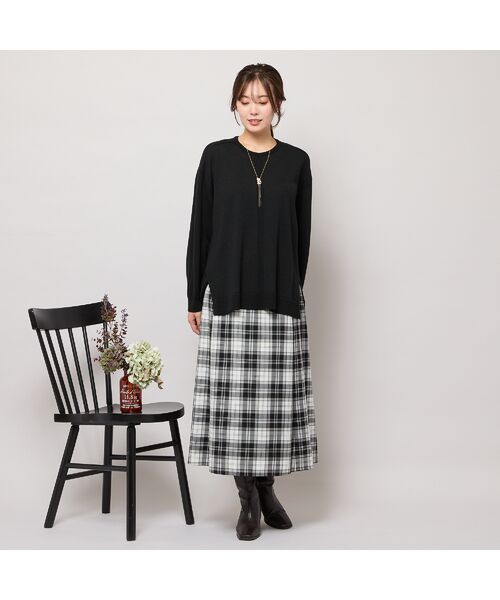 PISANO / ピサーノ ミニ・ひざ丈スカート | 【セットアップ対応】Aラインチェック柄スカート | 詳細3