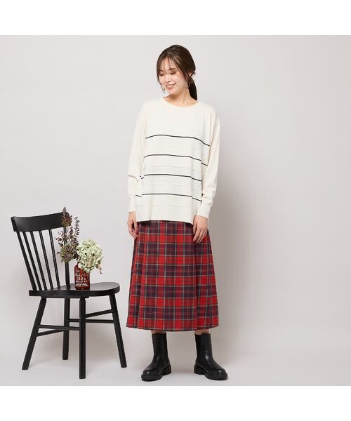 PISANO / ピサーノ ミニ・ひざ丈スカート | 【セットアップ対応】Aラインチェック柄スカート | 詳細9