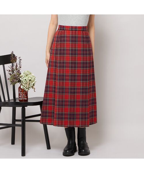 PISANO / ピサーノ ミニ・ひざ丈スカート | 【セットアップ対応】Aラインチェック柄スカート | 詳細12