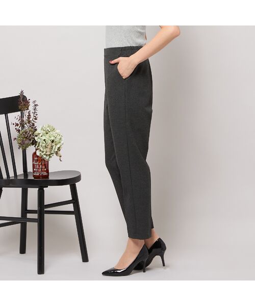 PISANO / ピサーノ ショート・ハーフ・半端丈パンツ | 【手洗いOK】真空プリーツ・アンクル丈パンツ(無地) | 詳細1