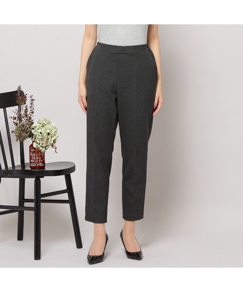 PISANO / ピサーノ ショート・ハーフ・半端丈パンツ | 【手洗いOK】真空プリーツ・アンクル丈パンツ(無地) | 詳細3