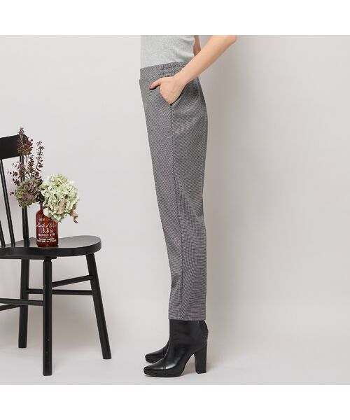 PISANO / ピサーノ ショート・ハーフ・半端丈パンツ | 【手洗いOK・吸湿発熱】真空プリーツ・アンクル丈パンツ(千鳥) | 詳細1