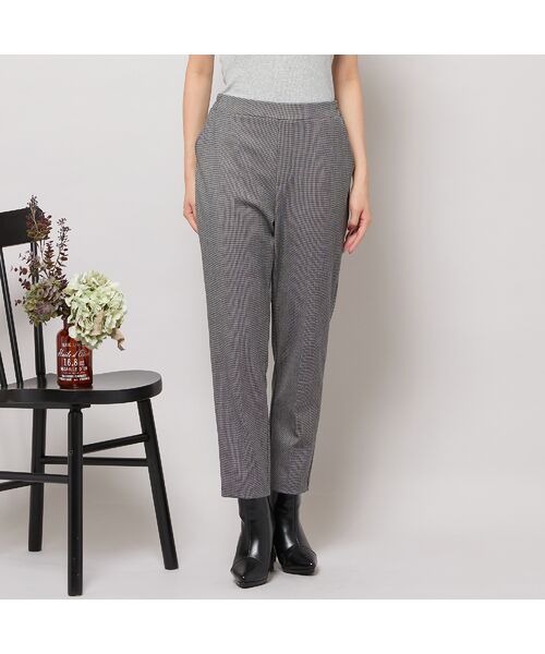 PISANO / ピサーノ ショート・ハーフ・半端丈パンツ | 【手洗いOK・吸湿発熱】真空プリーツ・アンクル丈パンツ(千鳥) | 詳細3