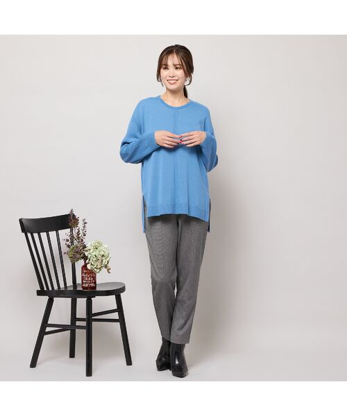 PISANO / ピサーノ ショート・ハーフ・半端丈パンツ | 【手洗いOK・吸湿発熱】真空プリーツ・アンクル丈パンツ(千鳥) | 詳細4