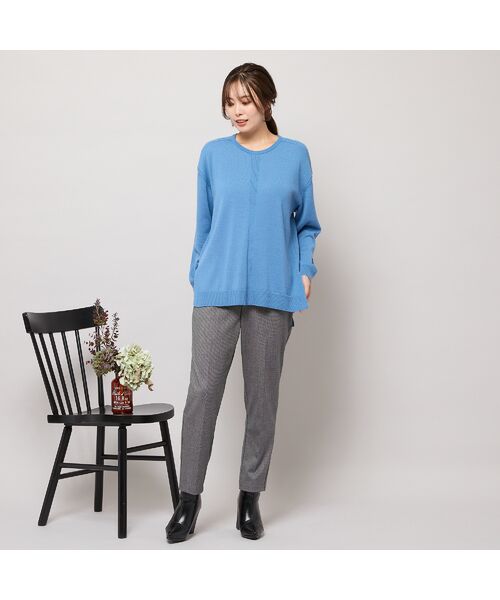 PISANO / ピサーノ ショート・ハーフ・半端丈パンツ | 【手洗いOK・吸湿発熱】真空プリーツ・アンクル丈パンツ(千鳥) | 詳細5