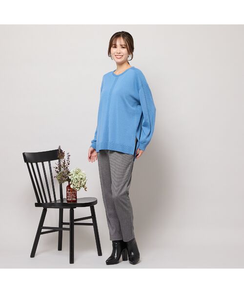 PISANO / ピサーノ ショート・ハーフ・半端丈パンツ | 【手洗いOK・吸湿発熱】真空プリーツ・アンクル丈パンツ(千鳥) | 詳細6