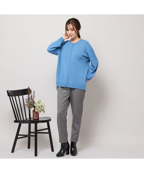 PISANO / ピサーノ ショート・ハーフ・半端丈パンツ | 【手洗いOK・吸湿発熱】真空プリーツ・アンクル丈パンツ(千鳥) | 詳細7