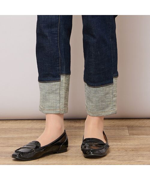 PISANO / ピサーノ デニムパンツ | 【手洗いOK・INDIMARKコラボ】デニムストレート・裾切り替えパンツ | 詳細6