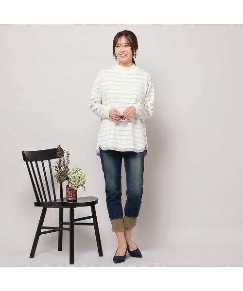 PISANO / ピサーノ デニムパンツ | 【手洗いOK・INDIMARKコラボ】デニムストレート・裾切り替えパンツ | 詳細12