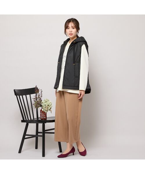 PISANO / ピサーノ ショート・ハーフ・半端丈パンツ | 【手洗いOK】真空プリーツ・ワイドストレートパンツ | 詳細3