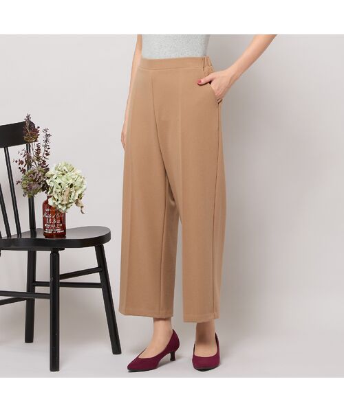 PISANO / ピサーノ ショート・ハーフ・半端丈パンツ | 【手洗いOK】真空プリーツ・ワイドストレートパンツ | 詳細5