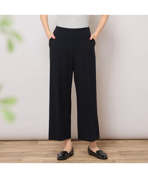 PISANO / ピサーノ ショート・ハーフ・半端丈パンツ | 【手洗いOK】真空プリーツ・ワイドストレートパンツ | 詳細12